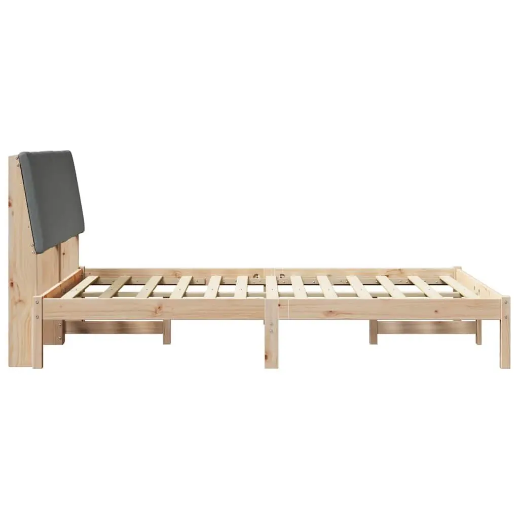 Solid Pine Wood Bed Frame 150 x 200 cm with Headboard