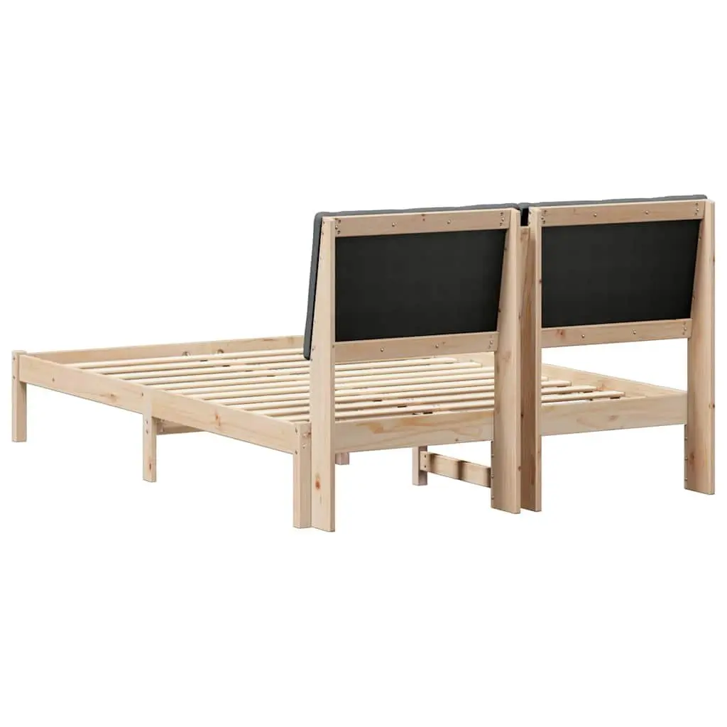 Solid Pine Wood Bed Frame 150 x 200 cm with Headboard