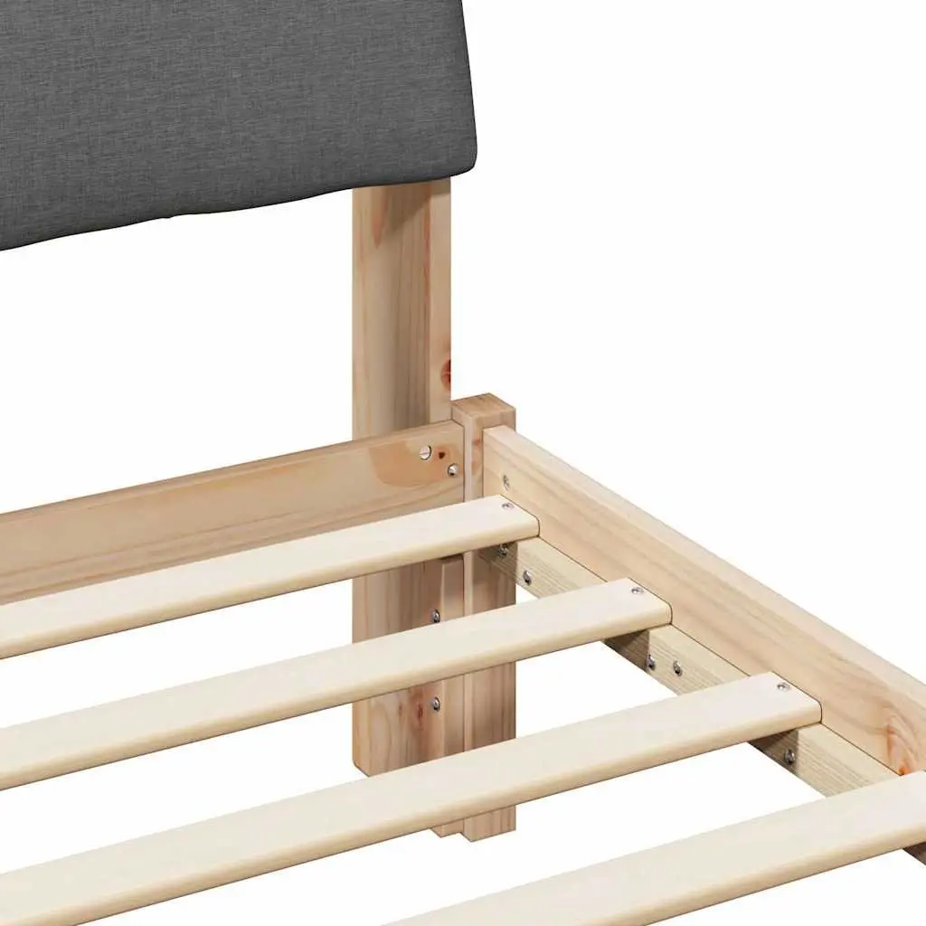 Solid Pine Wood Bed Frame 150 x 200 cm with Headboard
