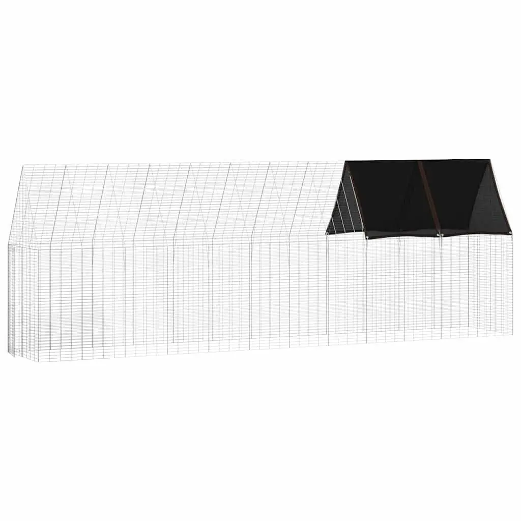 Small Animal Cage Galvanised Steel 600 x 100 x 210 cm Silver 2 pcs