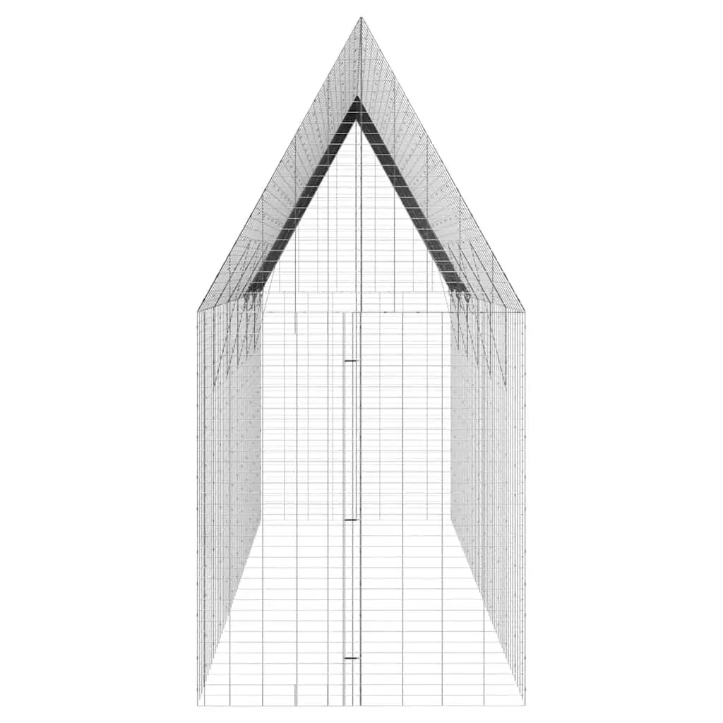 Small Animal Cage Galvanised Steel 600 x 100 x 210 cm Silver 2 pcs