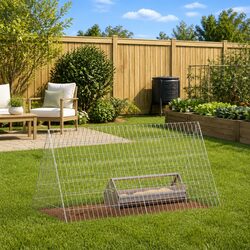 Silver Chicken Cage 110 x 55 x 55 cm Galvanised Steel