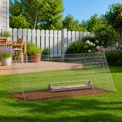 Galvanised Steel Chicken Cage for Outdoor Use 215x100x85cm