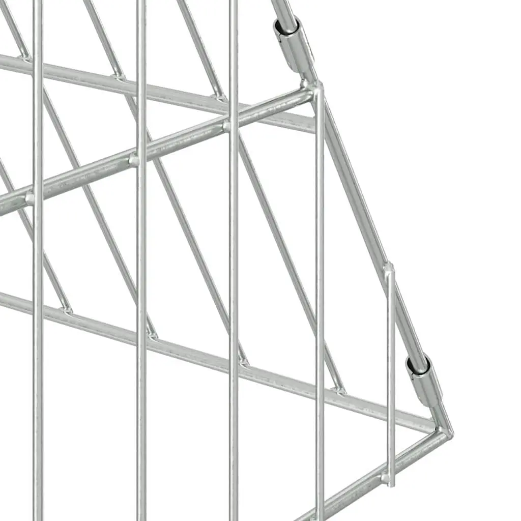 Chicken Cage Galvanized Steel 650 x 100 x 85 cm Silver Outdoor Poultry Run