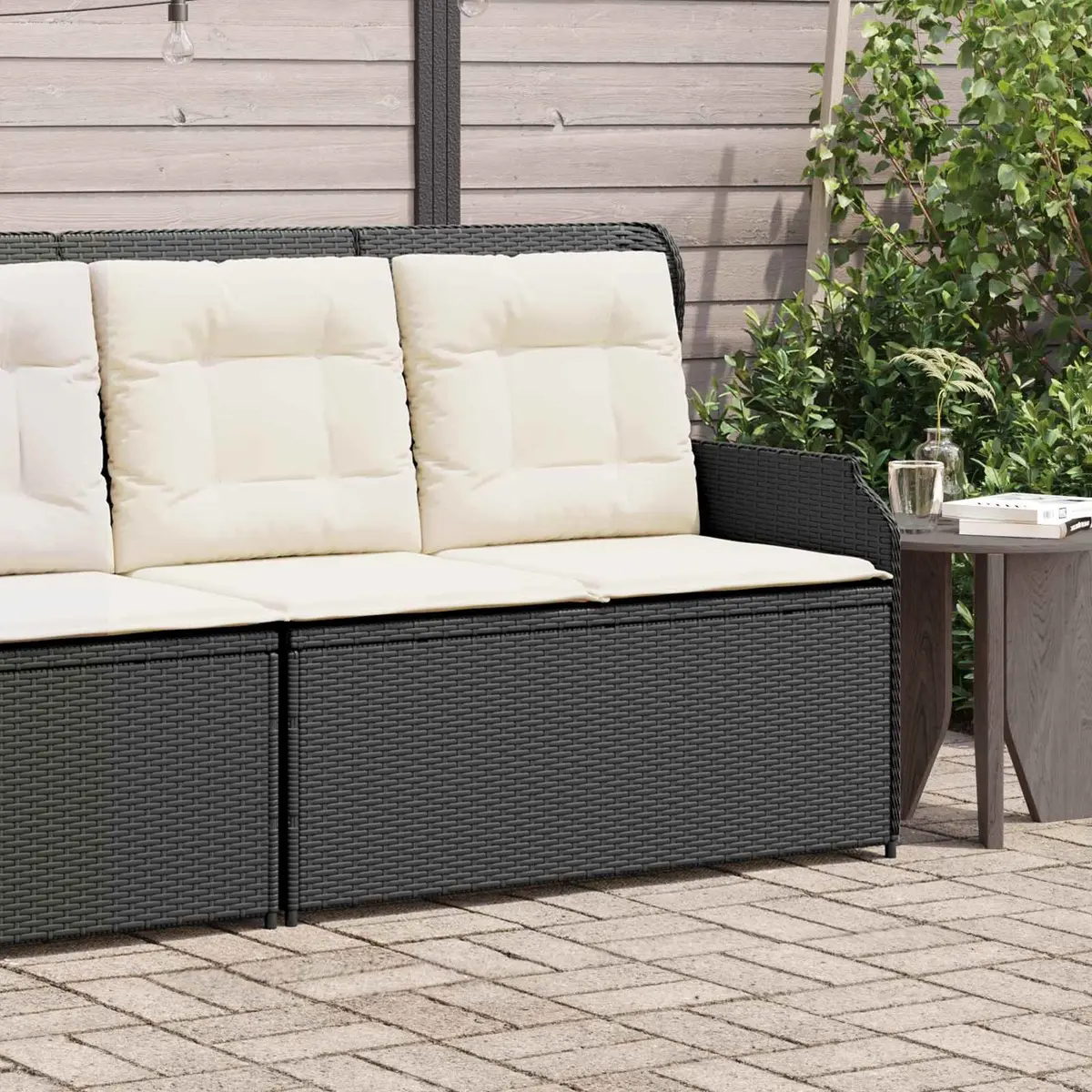 Garden Bench with Cushion for Outdoor Relaxation