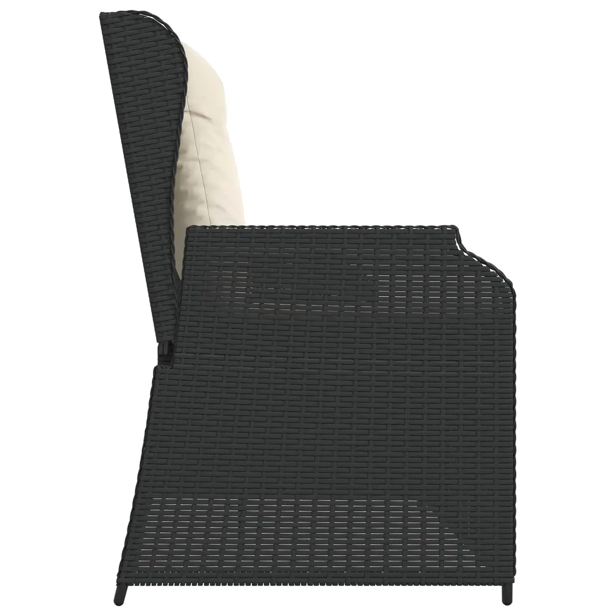 Rattan Garden Bench with Adjustable Backrest