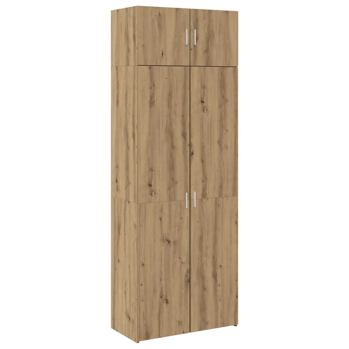 Brown Engineered Wood Storage Cabinet Set