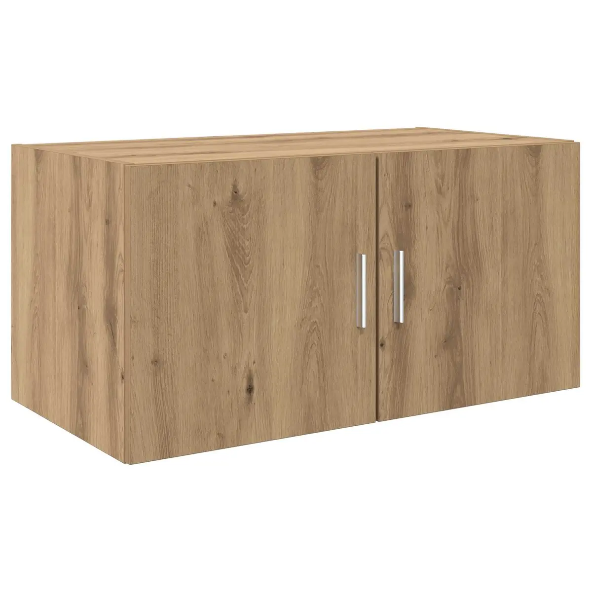 Brown Engineered Wood Storage Cabinet Set