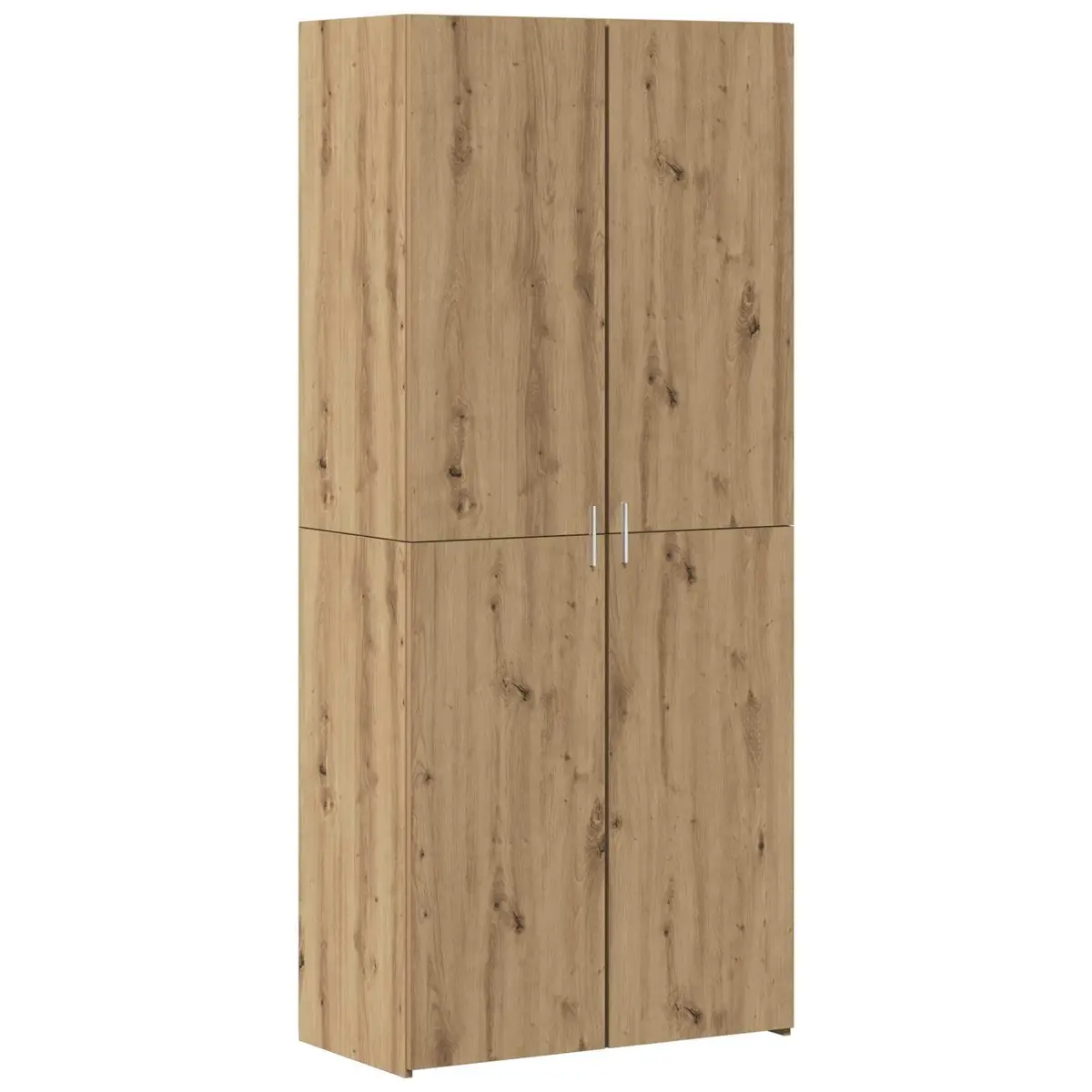 Brown Engineered Wood Storage Cabinet Set