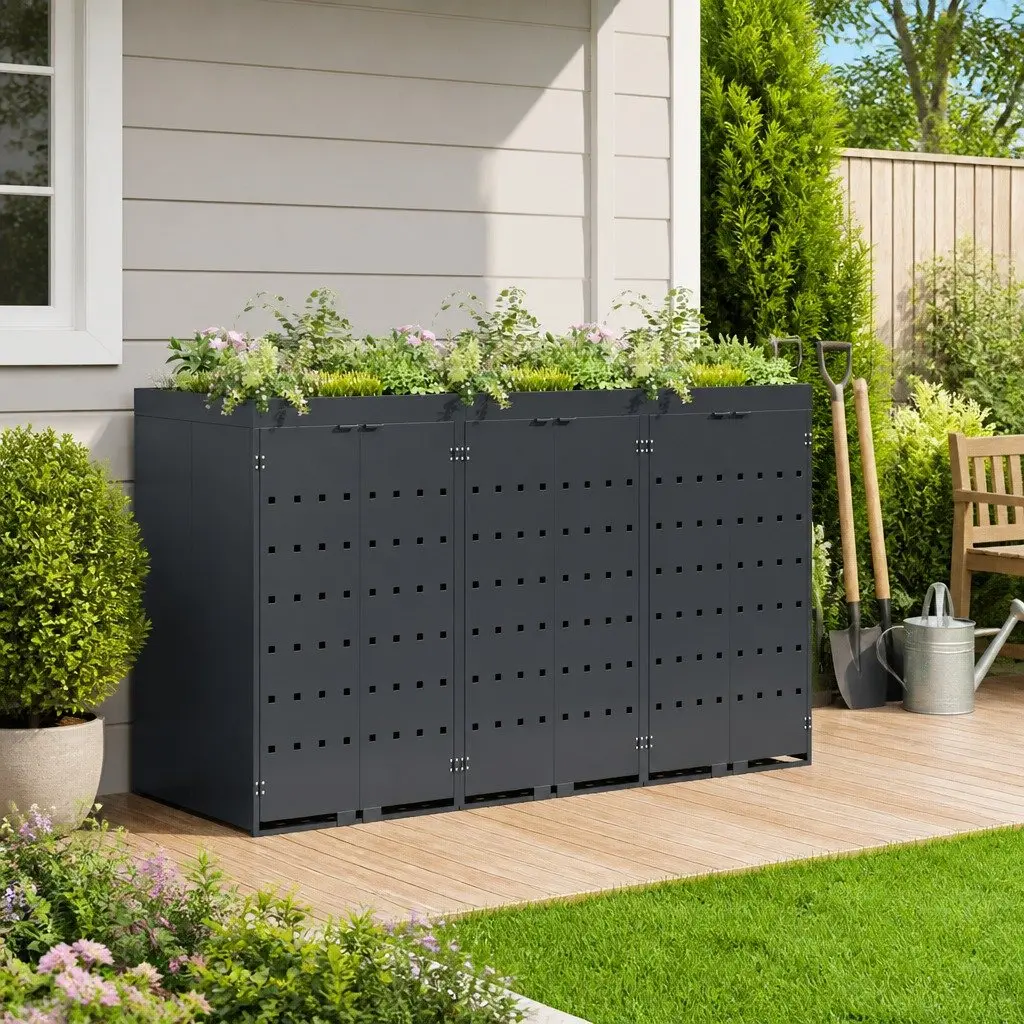 Wheelie Bin Storage Enclosure for 3 Bins
