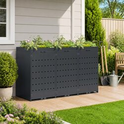 Sturdy Wheelie Bin Storage Enclosure for 3 Bins