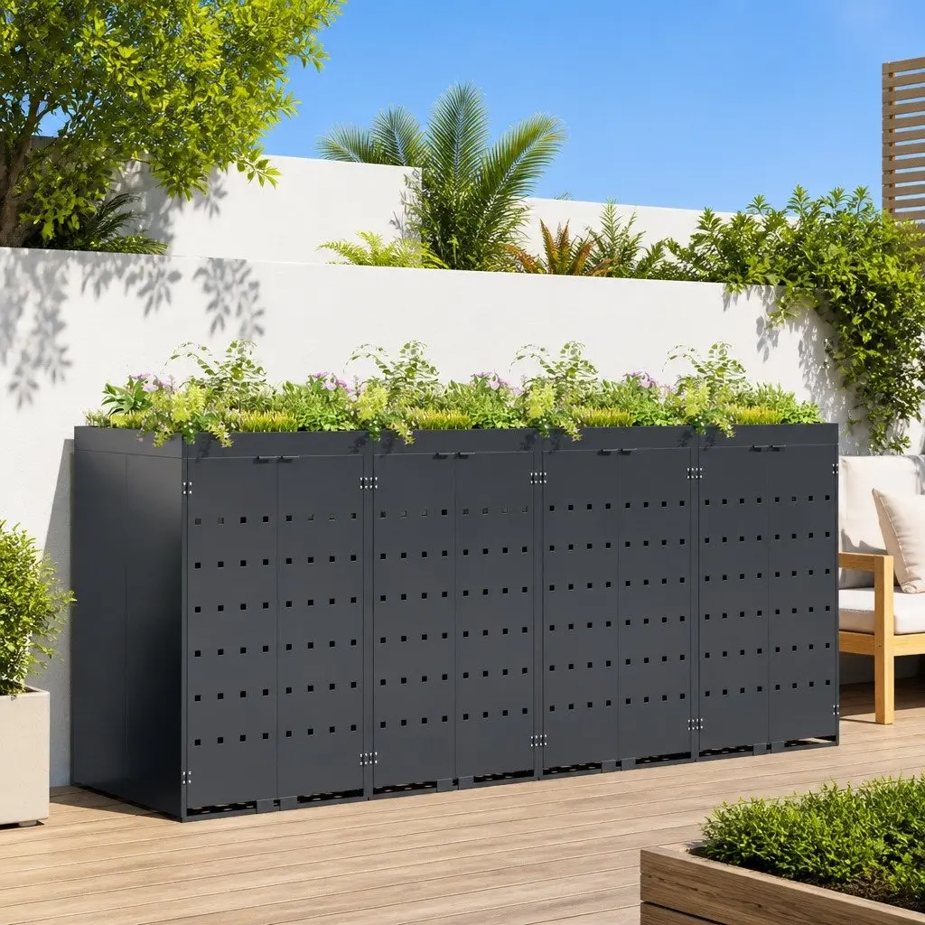 Wheelie Bin Storage Enclosure for 4 Bins