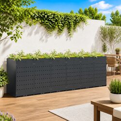 Wheelie Bin Storage for 6 Bins Anthracite Garden Outdoor Waste Container
