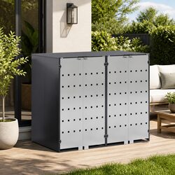 Stylish Wheelie Bin Storage Unit for 3 Outdoor Bins