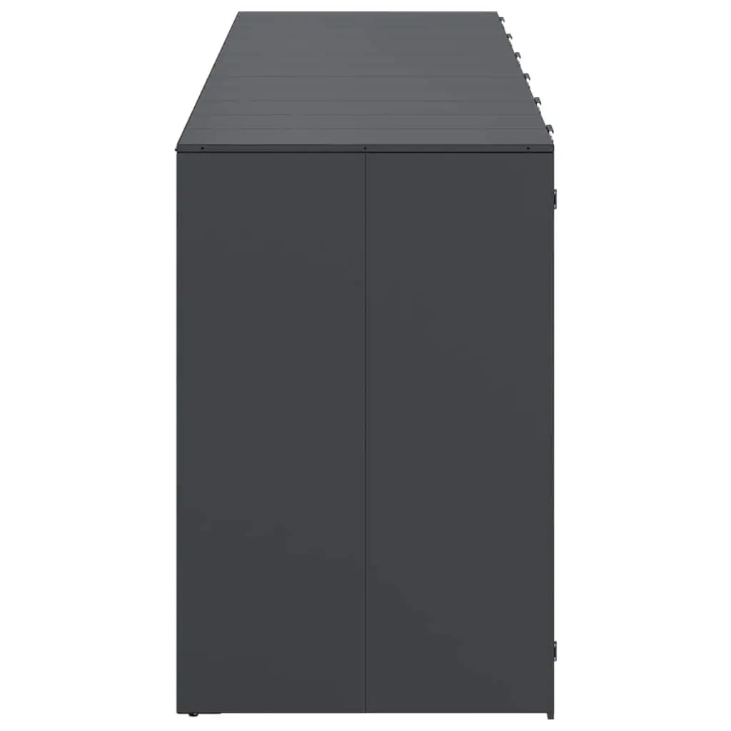 Wheelie Bin Storage Enclosure Water-resistant UV-resistant Expandable Anthracite for 3 Bins