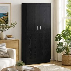 Stylish Black Oak Book Cabinet for Modern Homes