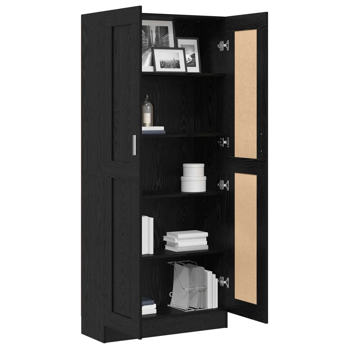 Book Cabinet Engineered Wood 82.5 x 30.5 x 185 cm Black