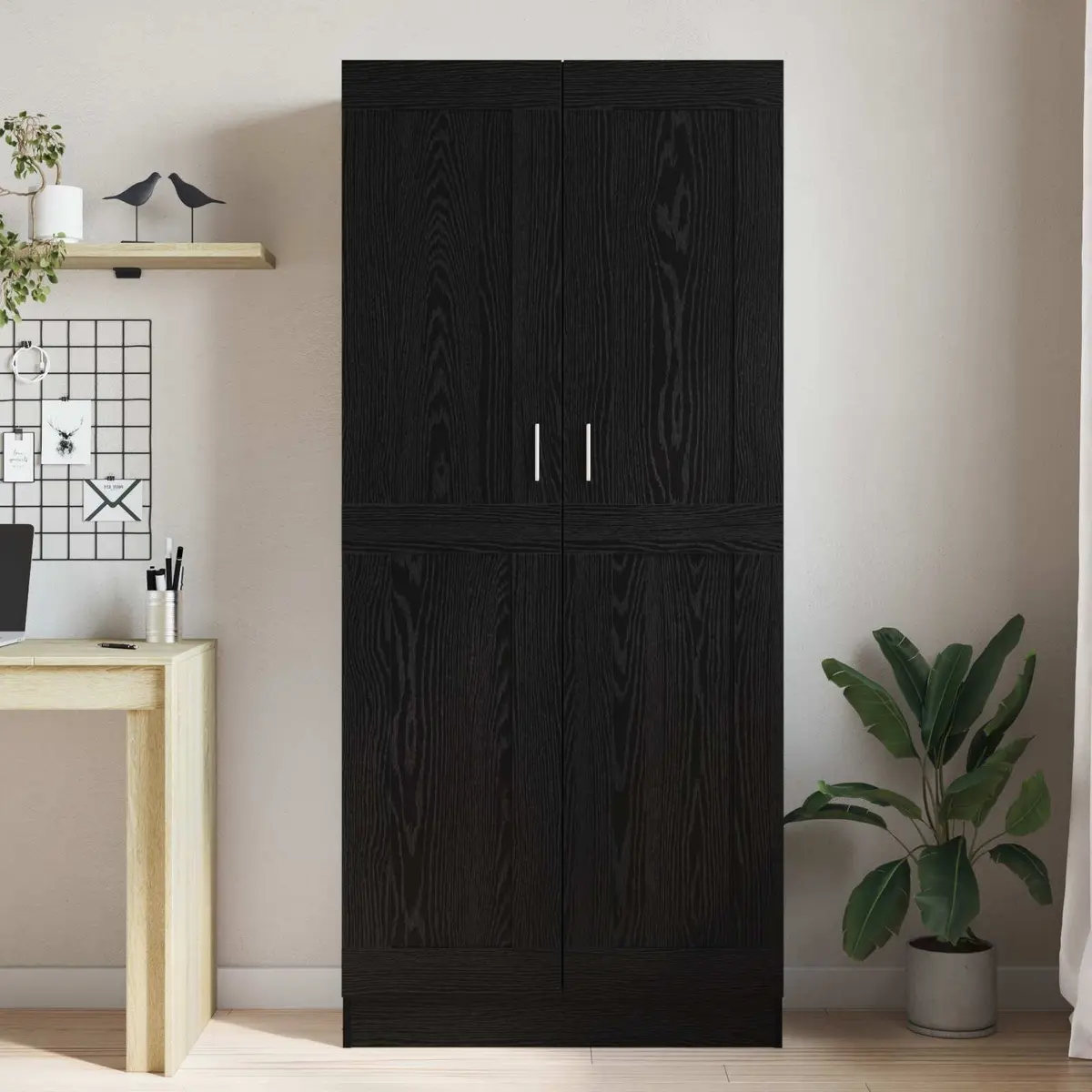 Book Cabinet Engineered Wood 82.5 x 30.5 x 185 cm Black