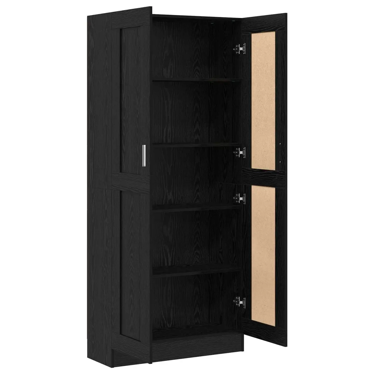 Book Cabinet Engineered Wood 82.5 x 30.5 x 185 cm Black