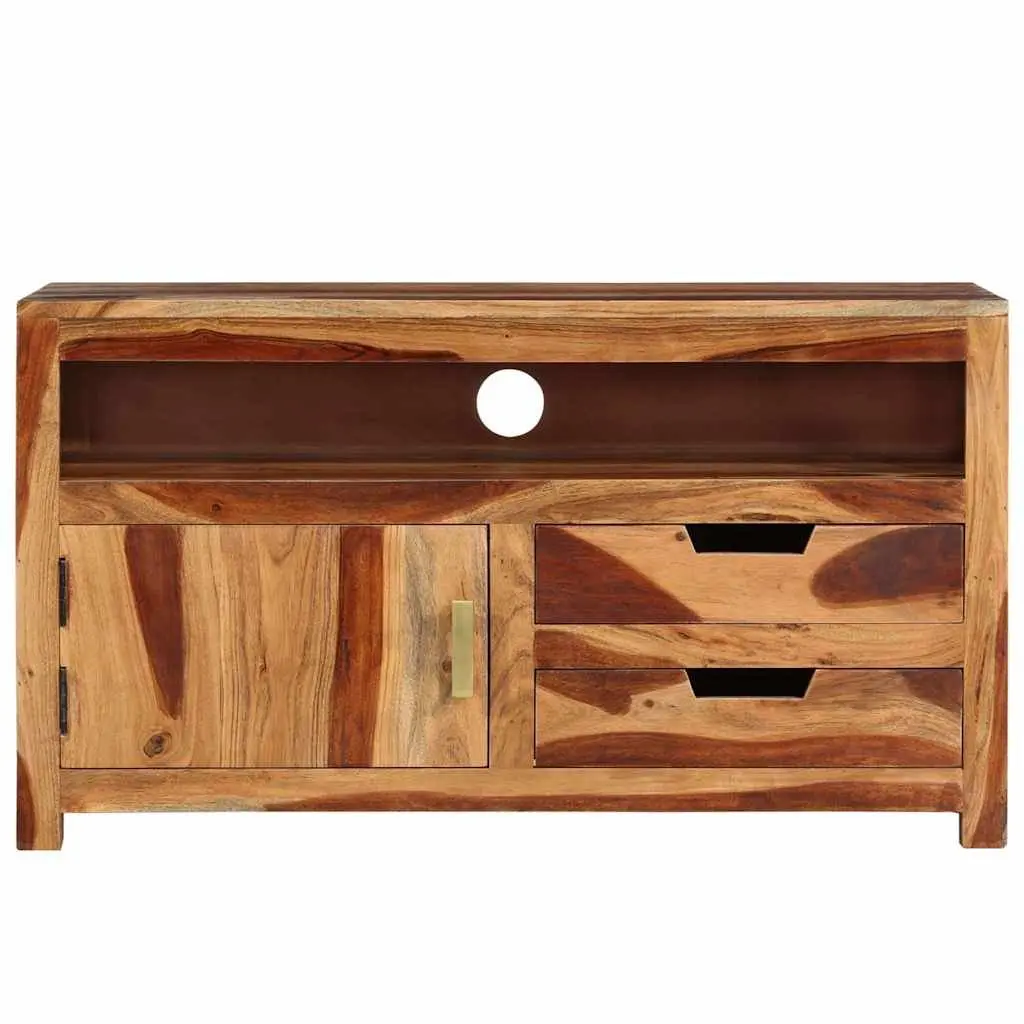 Solid Acacia Wood TV Cabinet 90x34.5x50 cm Lowboard