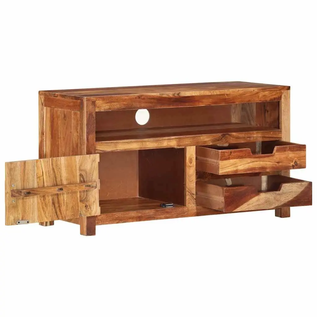Solid Acacia Wood TV Cabinet 90x34.5x50 cm Lowboard