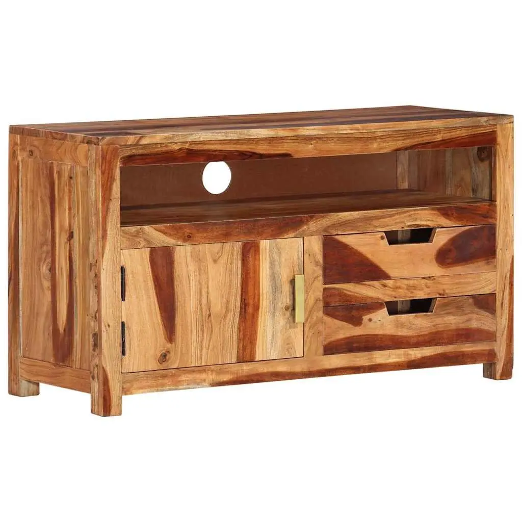 Solid Acacia Wood TV Cabinet 90x34.5x50 cm Lowboard