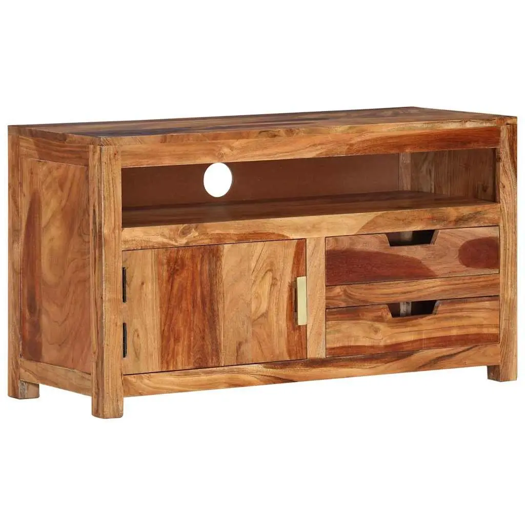 Solid Acacia Wood TV Cabinet 90x34.5x50 cm Lowboard