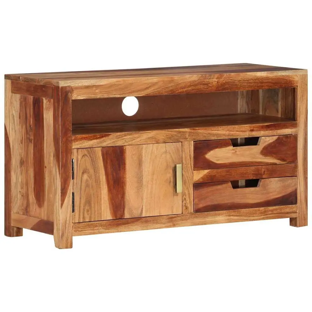 Solid Acacia Wood TV Cabinet 90x34.5x50 cm Lowboard