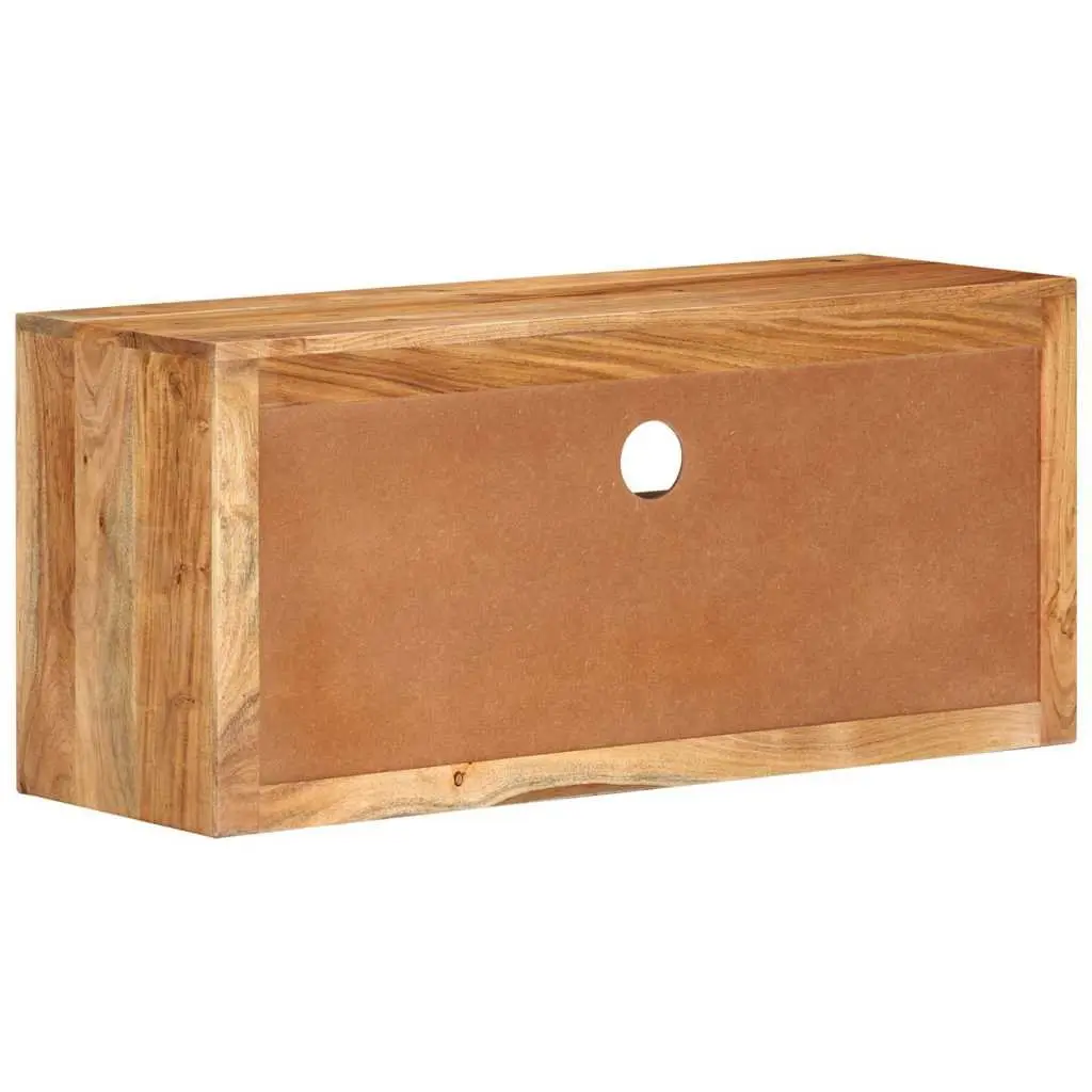 Entertainment Stand Solid Wood Acacia Brown Storage Shelf 88x30x40cm TV Cabinet