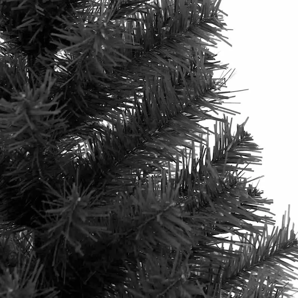 Artificial Christmas Tree PVC 180cm Black with 300 LED Lights