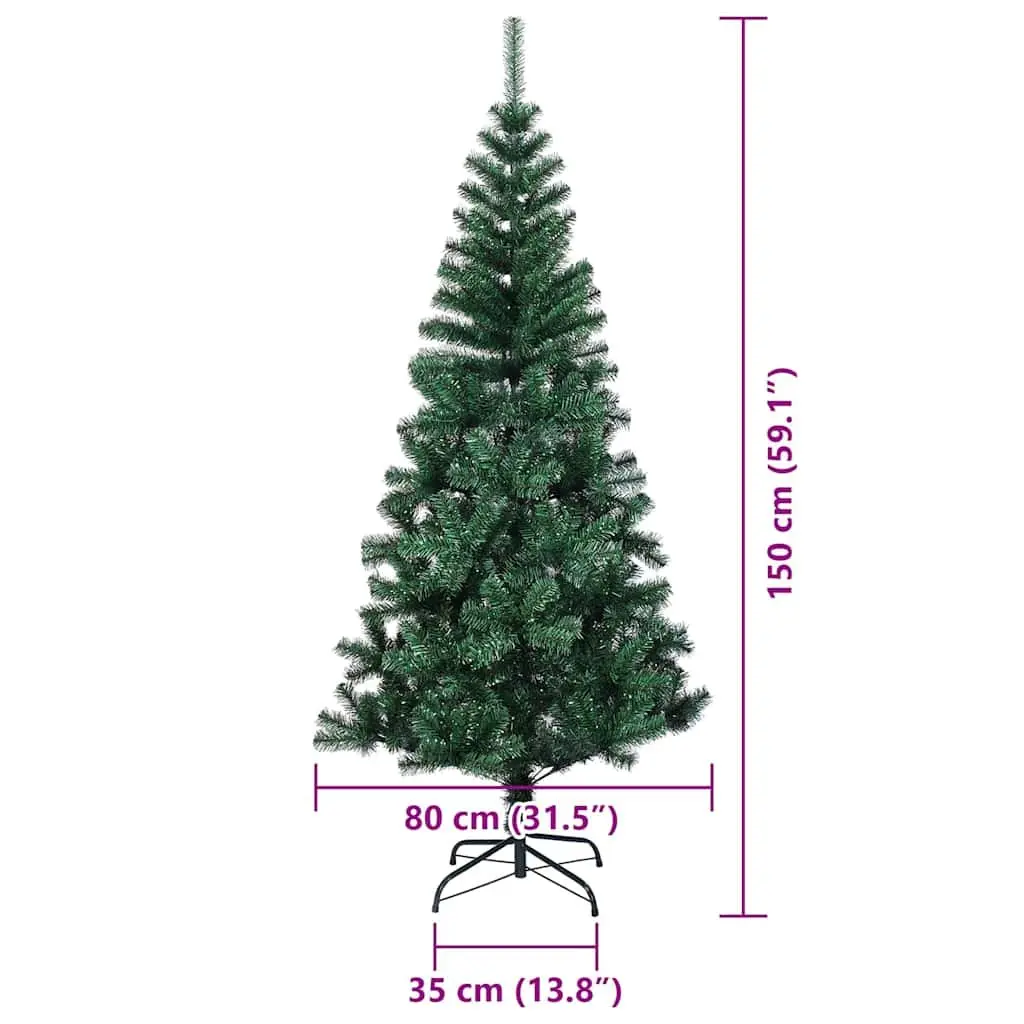 150cm Green Cone Christmas Tree with USB LED Lights