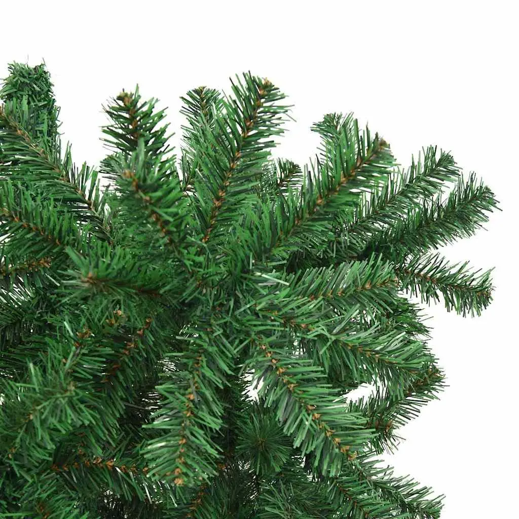 Upside-Down Artificial Christmas Tree PVC 180cm Green Pre-lit with LED Lights
