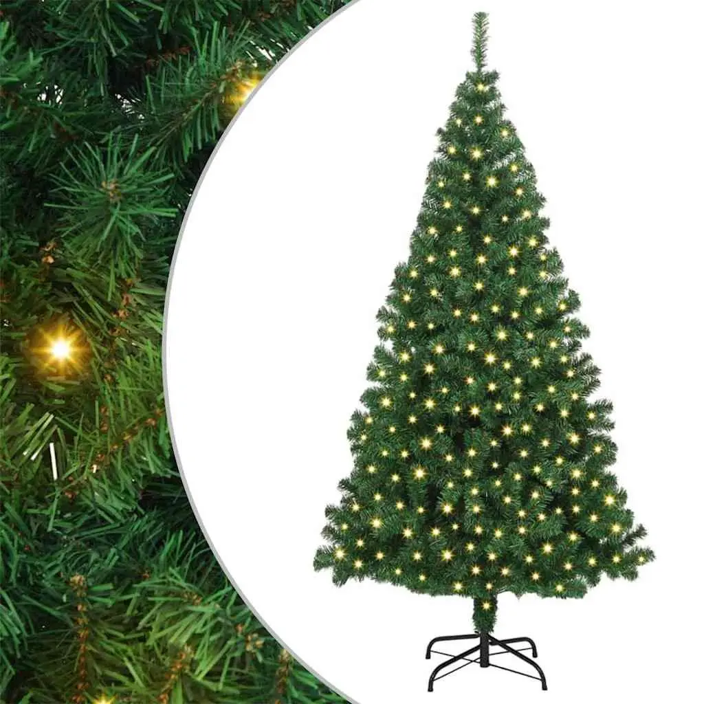 Artificial Christmas Tree PVC Plastic 180cm Green Cone Shape Seasonal Home Decoration