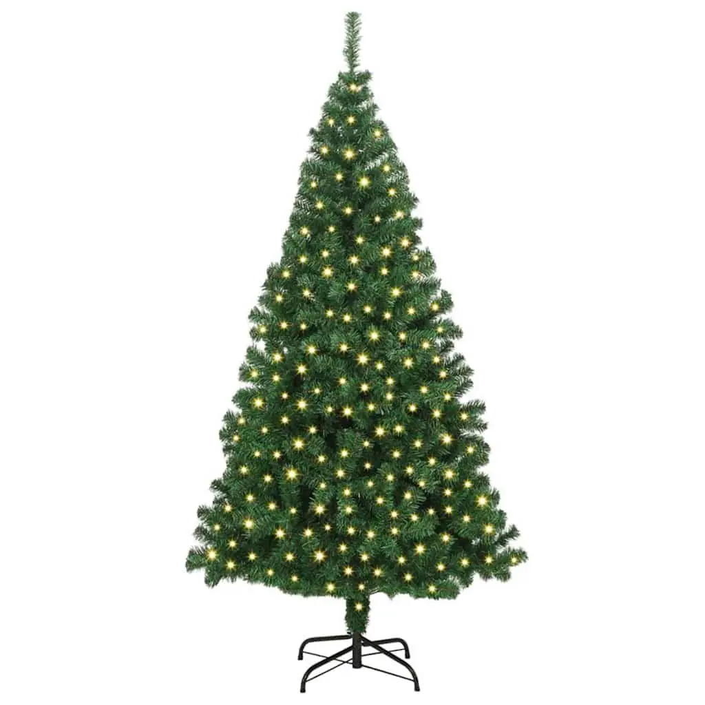Artificial Christmas Tree PVC Plastic 180cm Green Cone Shape Seasonal Home Decoration