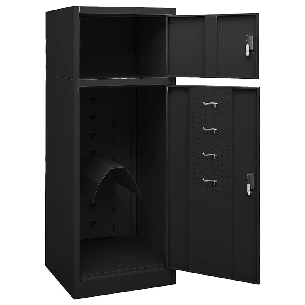 Saddle Cabinet Steel 53x53x140cm Black
