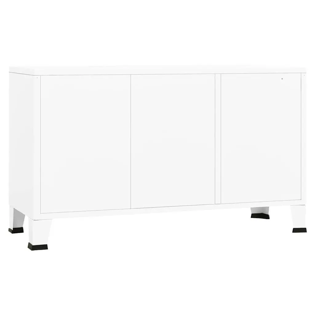 Sideboard Metal Glass 105W x 35D x 62H cm White