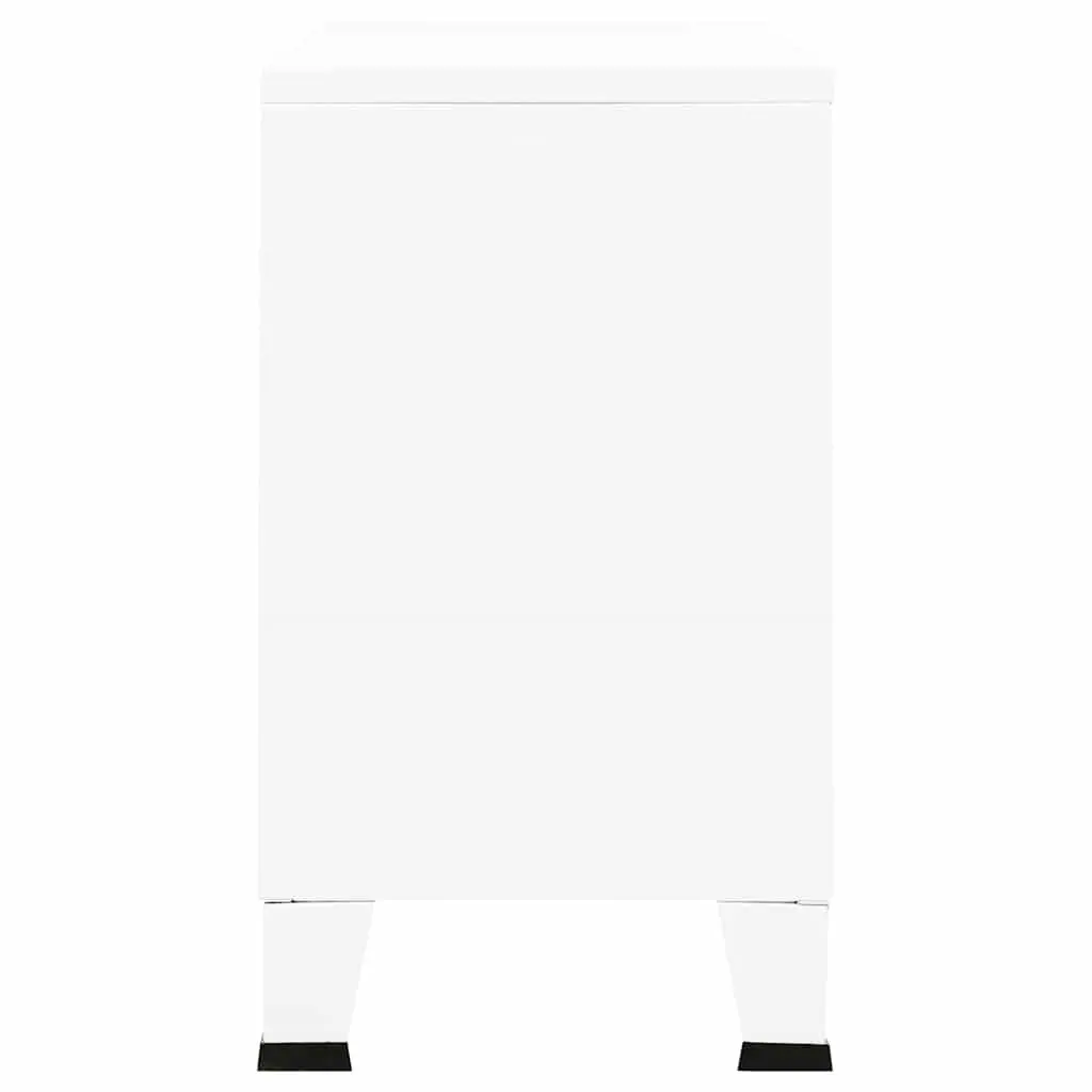Sideboard Metal Glass 105W x 35D x 62H cm White
