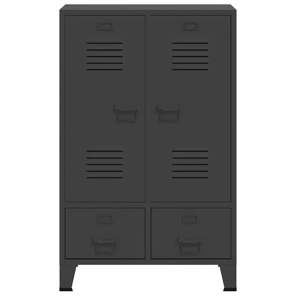 Anthracite Industrial Storage Wardrobe 67x35x107cm