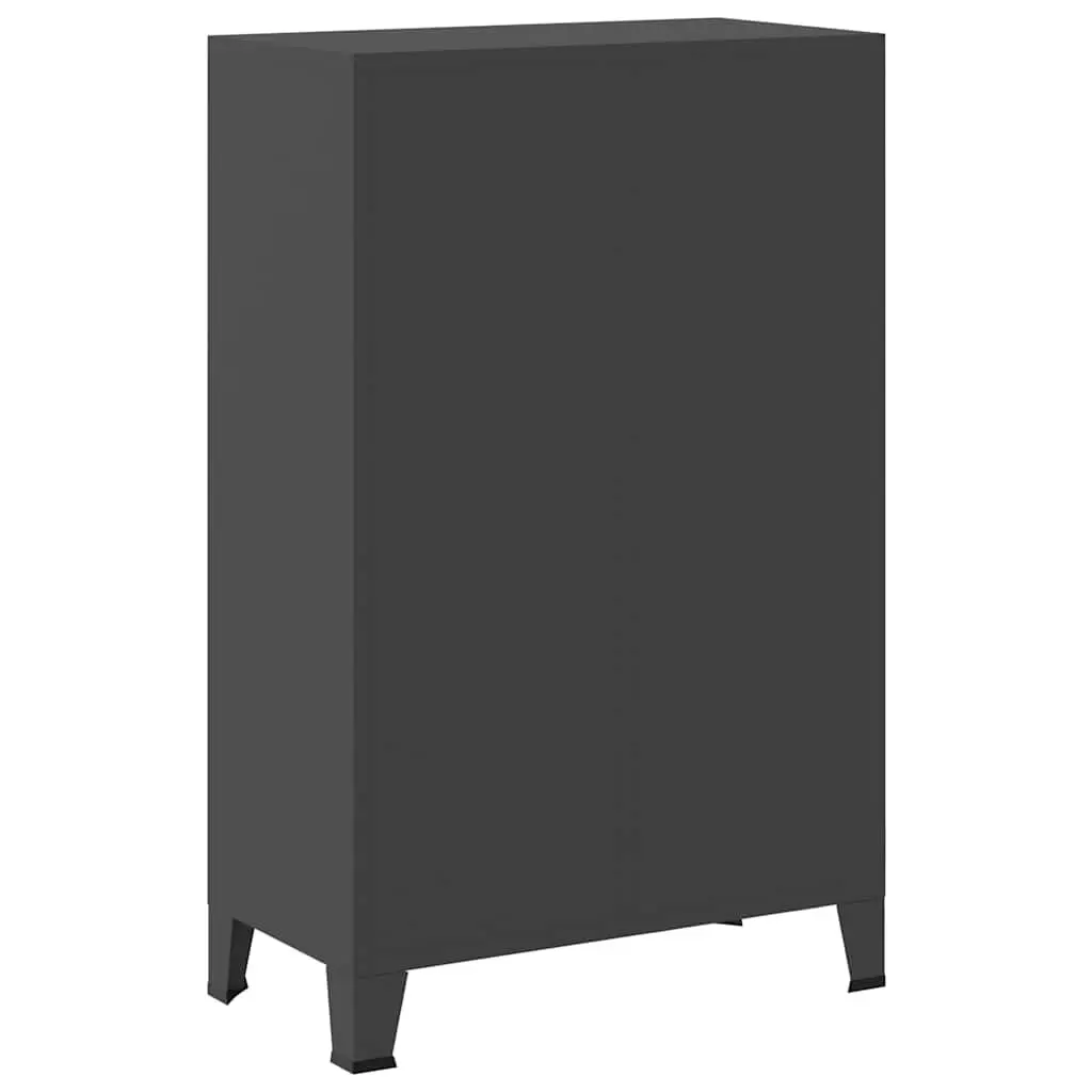 Anthracite Industrial Storage Wardrobe 67x35x107cm