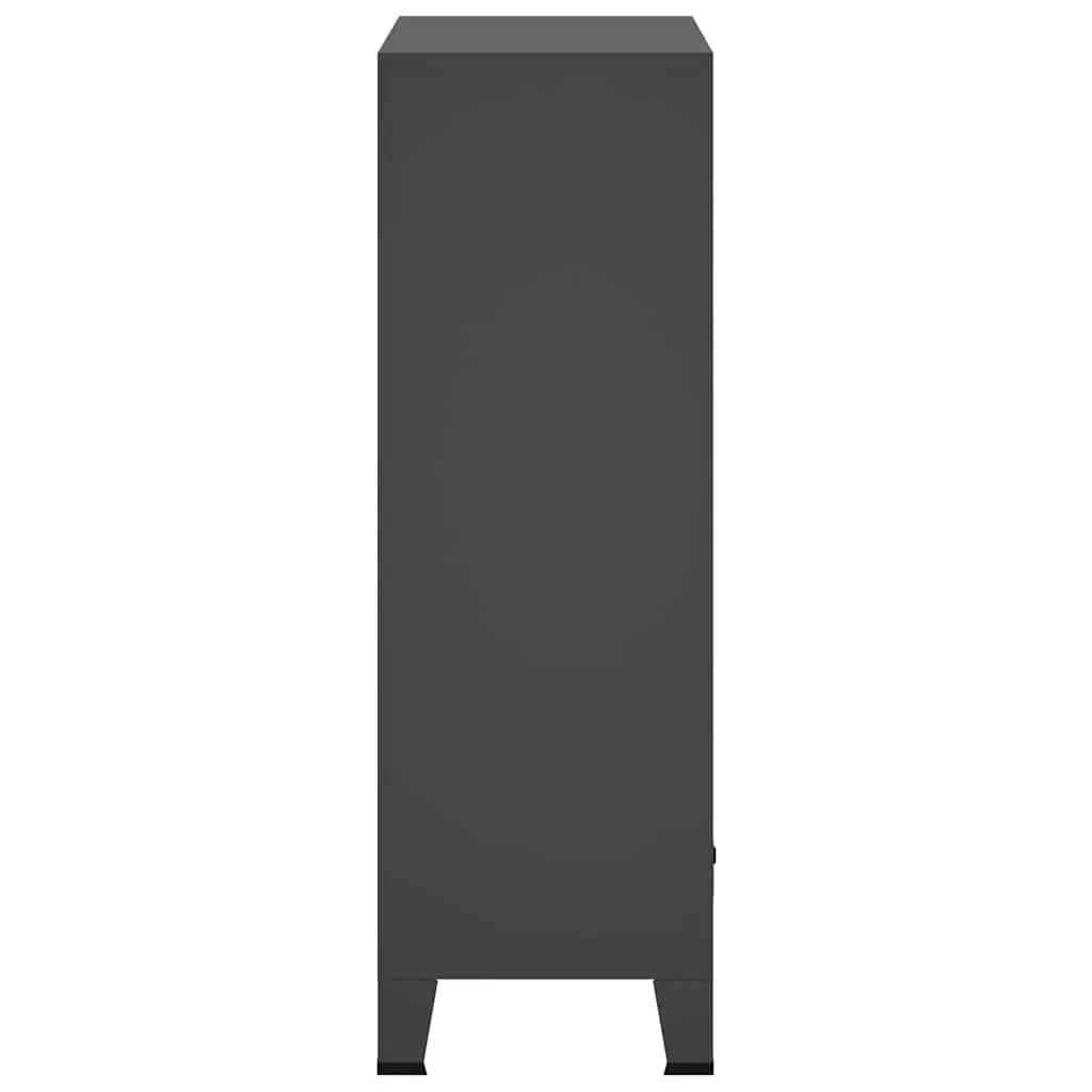 Anthracite Industrial Storage Wardrobe 67x35x107cm