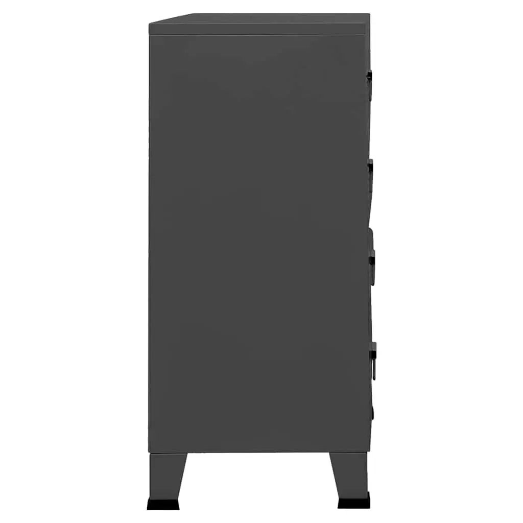 Metal Drawer Cabinet 4 Drawers Anthracite