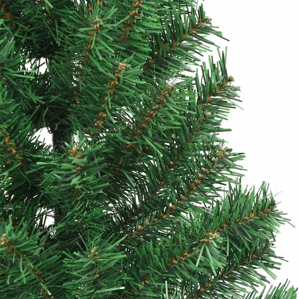 Artificial Christmas Tree PVC 240cm Green Cone Shape Pre-lit LED Indoor Outdoor