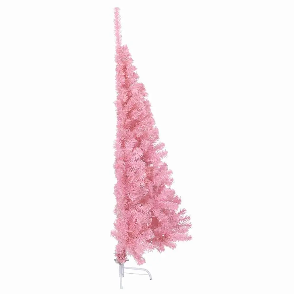 Artificial Christmas Tree PVC 150cm Pink Pre-lit with 150 LED Lights Cone Shape
