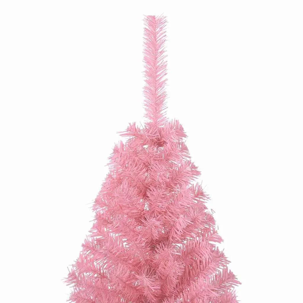 Artificial Christmas Tree PVC 150cm Pink Pre-lit with 150 LED Lights Cone Shape