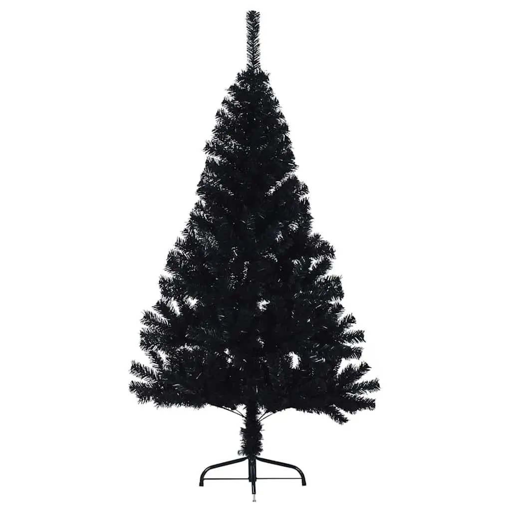 120cm Black Cone Pre-lit Christmas Tree with LED Lights