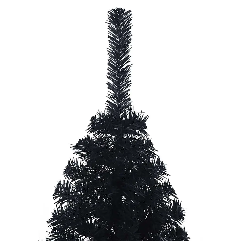 120cm Black Cone Pre-lit Christmas Tree with LED Lights