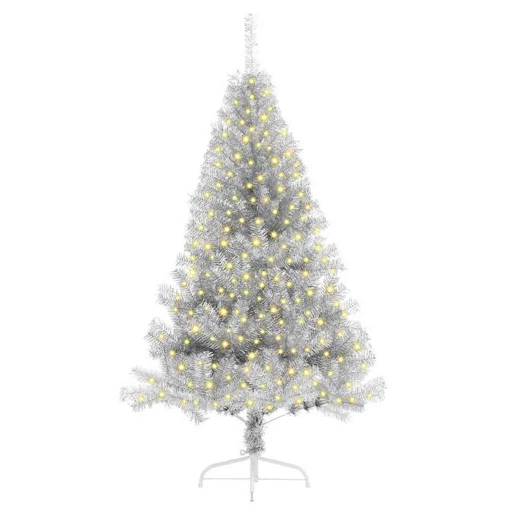 180cm Silver Cone Pre-lit Christmas Tree