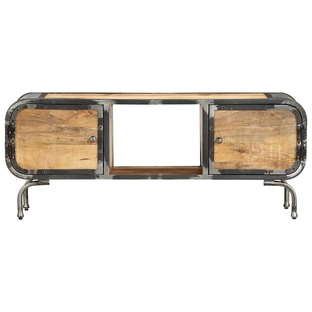 TV Cabinet Solid Mango Wood 110x30x42 cm Brown