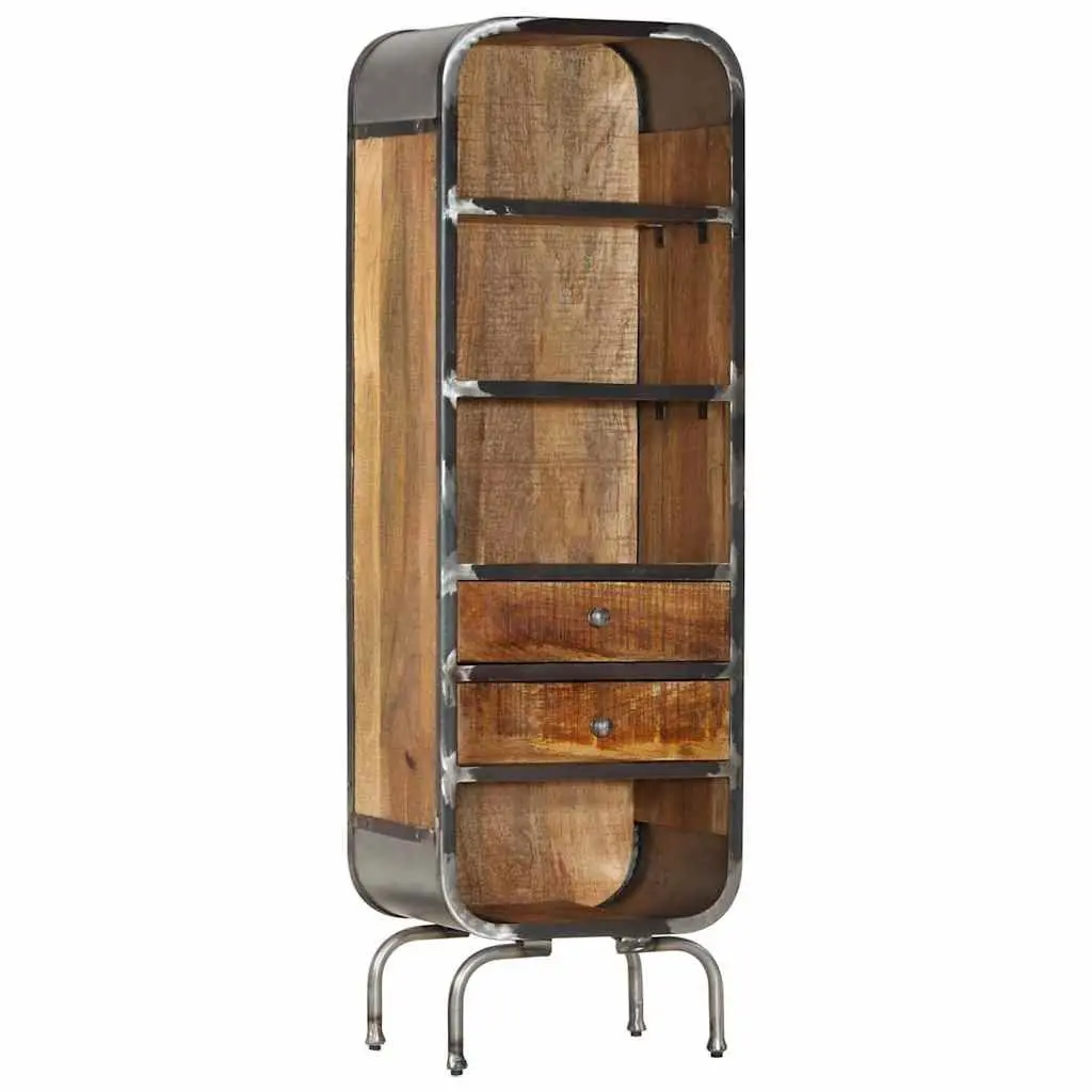 Solid Wood Highboard Storage Cabinet with Drawers