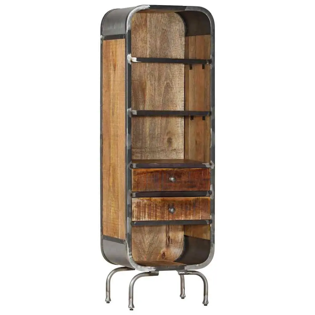 Solid Wood Highboard Storage Cabinet with Drawers